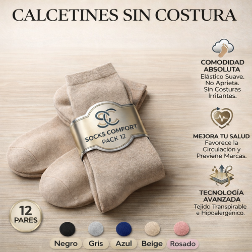 Calcetines Confort Pack 12® - Salud, Comodidad y Tecnología