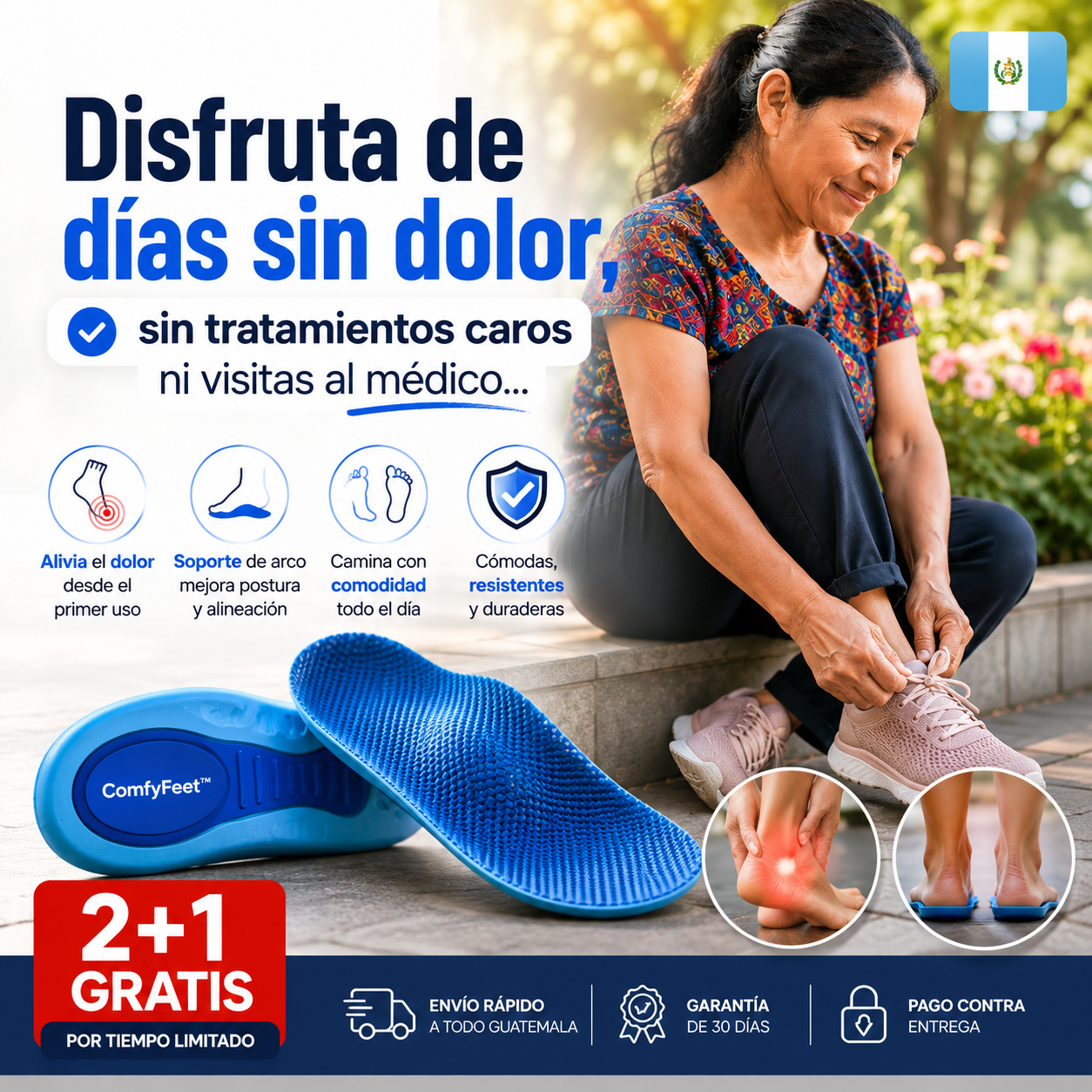 ¿Terminas el dia y los pies con molestias? Comienza a caminar comodamente desde HOY