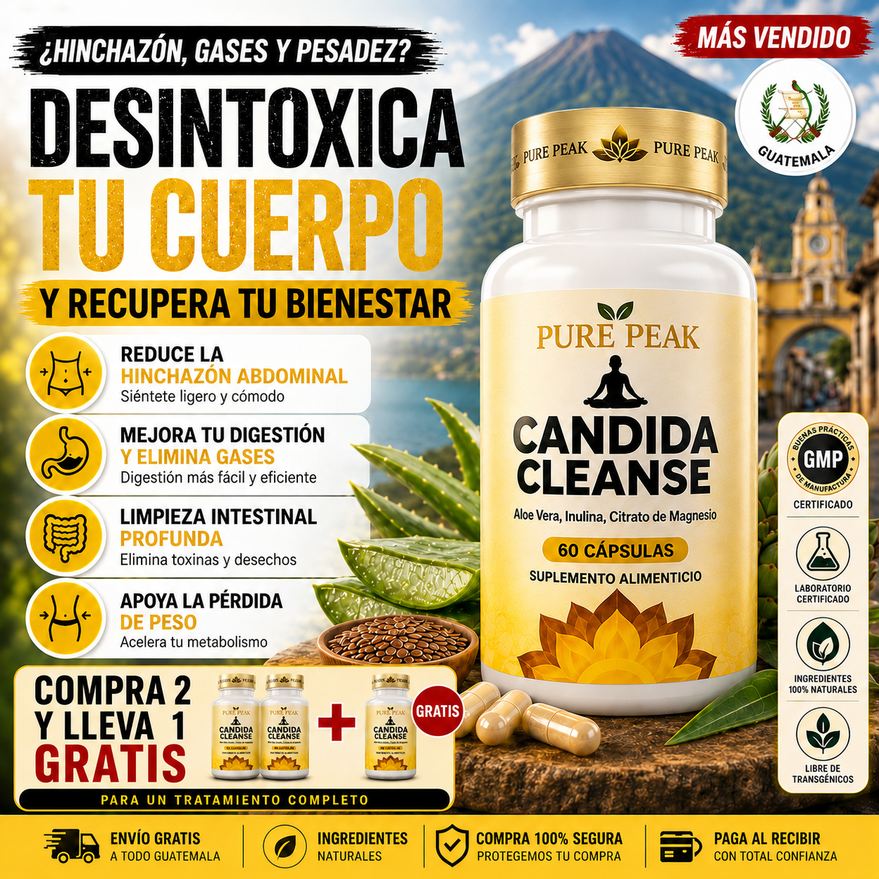 Candida Cleanse Original® - Deja de cargar con esa pesadez abdominal y vuelve a sentirte bien desde adentro